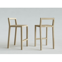 MINIMA HOKER krzesło barowe z drewna dębowego, polski design
