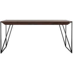 FRANCIS stół z orzechowym blatem na stalowej podstawie, styl industrialny