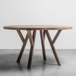 GLORIA okrągły stół z litego drewna dębowego, styl skandynawski