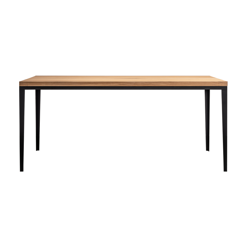 ALEX stół z drewnianym blatem na stalowej podstawie, styl loftowy