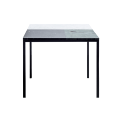 MARGARET kwadratowy stół z blatem marmurowym na stalowej podstawie