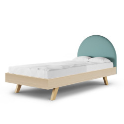 PILLE LEGS BASIC łóżko dziecięce z półokrągłym zagłówkiem w skandynawskim stylu