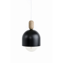 LOFT OVOI czarna metalowa lampa wisząca w industrialnym stylu
