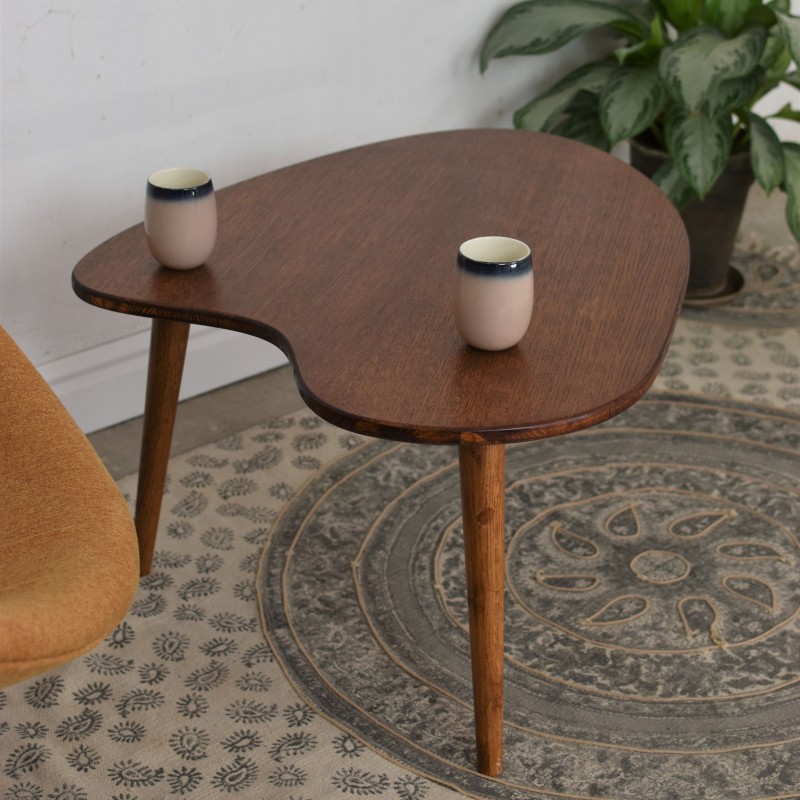 VINI oryginalny, drewniany stolik kawowy w stylu retro, vintage