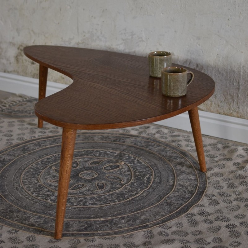MESA oryginalny, drewniany stolik kawowy w stylu retro, vintage