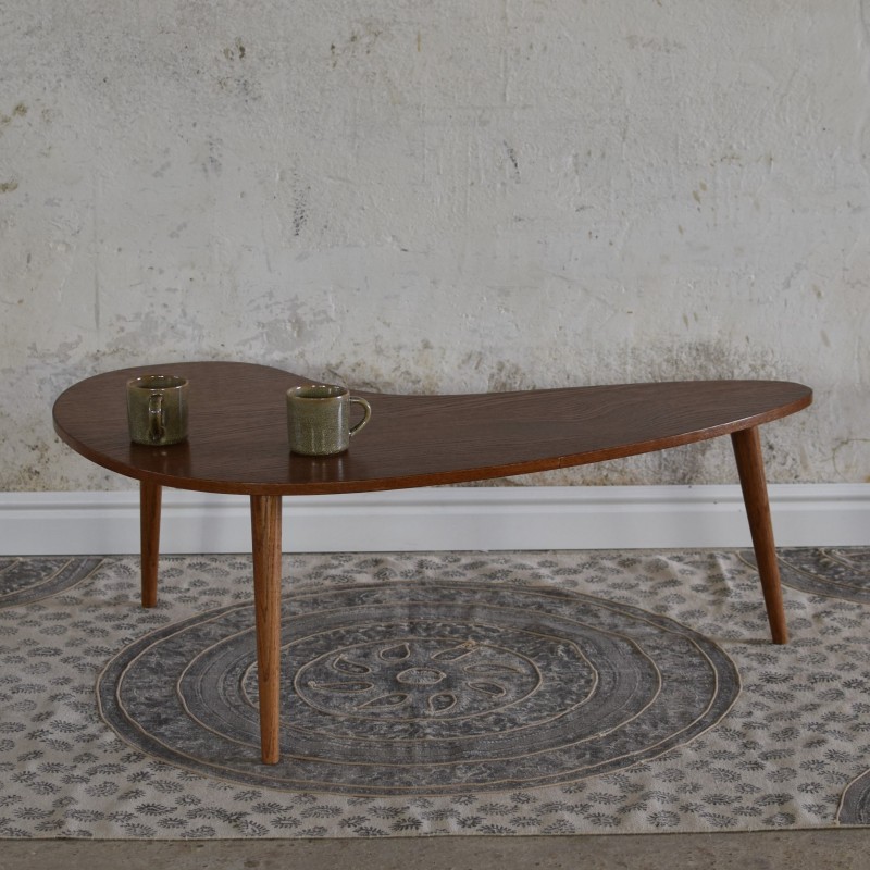 MESA oryginalny, drewniany stolik kawowy w stylu retro, vintage