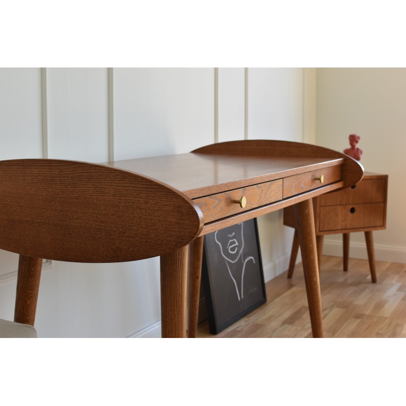BONA stylowe, drewniane biurko w stylu retro, vintage