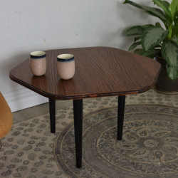 POLY oryginalny, drewniany stolik kawowy w stylu retro, vintage