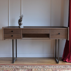 DAVID drewniane biurko w stylu retro, vintage