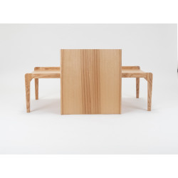R1378 designerska ława, stolik z przesuwaną tacą