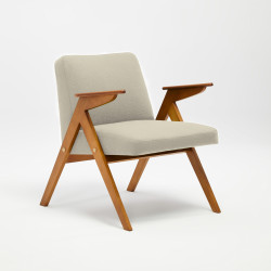 JUNKO designerski, ponadczasowy fotel tapicerowany