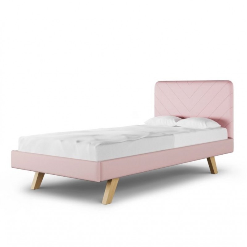 STITCH JODEŁKA LEGS TEXTI tapicerowane łóżko dziecięce w skandynawskim stylu