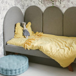 PILLE półokrągły, tapicerowany panel ścienny do łóżeczka dziecięcego