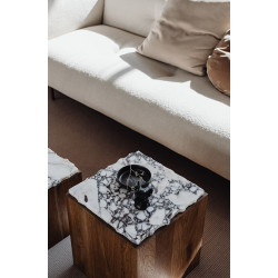 EDGE PERA S minimalistyczny stolik z marmurowym blatem, polski design
