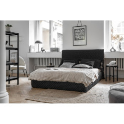 SLEEPY LUNA łóżko tapicerowane z pojemnikiem do przechowywania w skandynawskim stylu