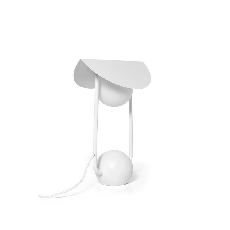 ERTER ST lampa stołowa ze szklanym kloszem i drewnianą podstawą, polski design