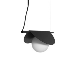 SALLO A sufitowa lampa wisząca z ozdobnym kloszem i szklaną kulą, styl loftowy