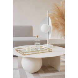 SALLO ST lampa stołowa z ozdobnym kloszem i szklaną kulą, styl loftowy