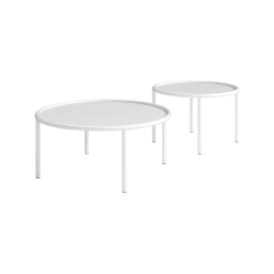 MONOLIT okrągły, minimalistyczny stolik kawowy