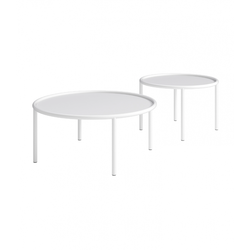 MONOLIT okrągły, minimalistyczny stolik kawowy