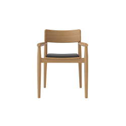 DANTE drewniane krzesło z podłokietnikami i tapicerowanym siedziskiem, polski design