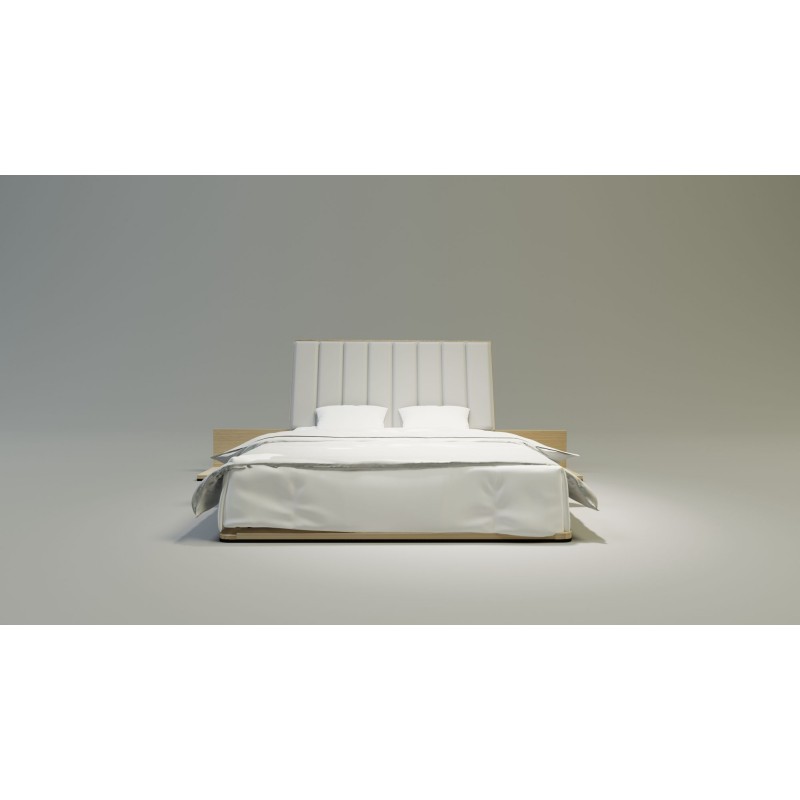 KREON 2 nowoczesne łóżko drewniane z tapicerowanym wezgłowiem