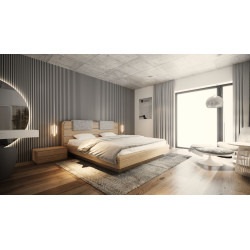 SENSE nowoczesne łóżko drewniane w stylu skandynawskim