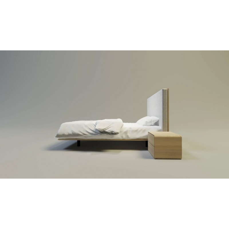 SONAR nowoczesne łóżko drewniane w stylu skandynawskim