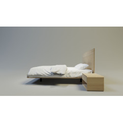SONAR 4 nowoczesne łóżko drewniane w stylu skandynawskim
