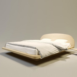 SPACE nowoczesne łóżko drewniane w stylu skandynawskim