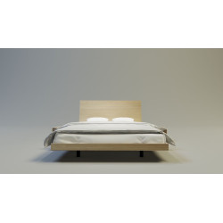 VUELO 3 nowoczesne łóżko drewniane z wezgłowiem z litego drewna