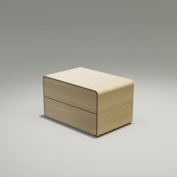 KRIS 2 nowoczesna drewniana szafka nocna z szufladami