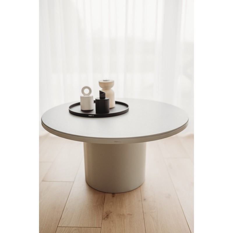 TUBA WALEC WIDE elegancki stolik kawowy z okrągłym blatem, polski design