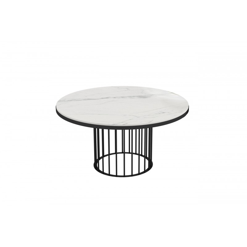 TUBA PRĘTY elegancki stolik kawowy z okrągłym blatem, polski design