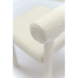 OBJECT080 stalowe krzesło obszyte miękką tkaniną Boucle w stylu loftowym