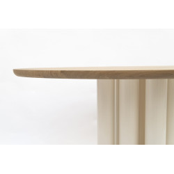 OBJECT072 nowoczesny stół z dębowym blatem o eliptycznym kształcie
