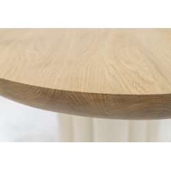 OBJECT072 nowoczesny stół z dębowym blatem o eliptycznym kształcie