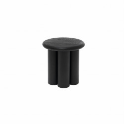 OBJECT070 czarny stolik pomocniczy ze stalowymi połączonymi nogami