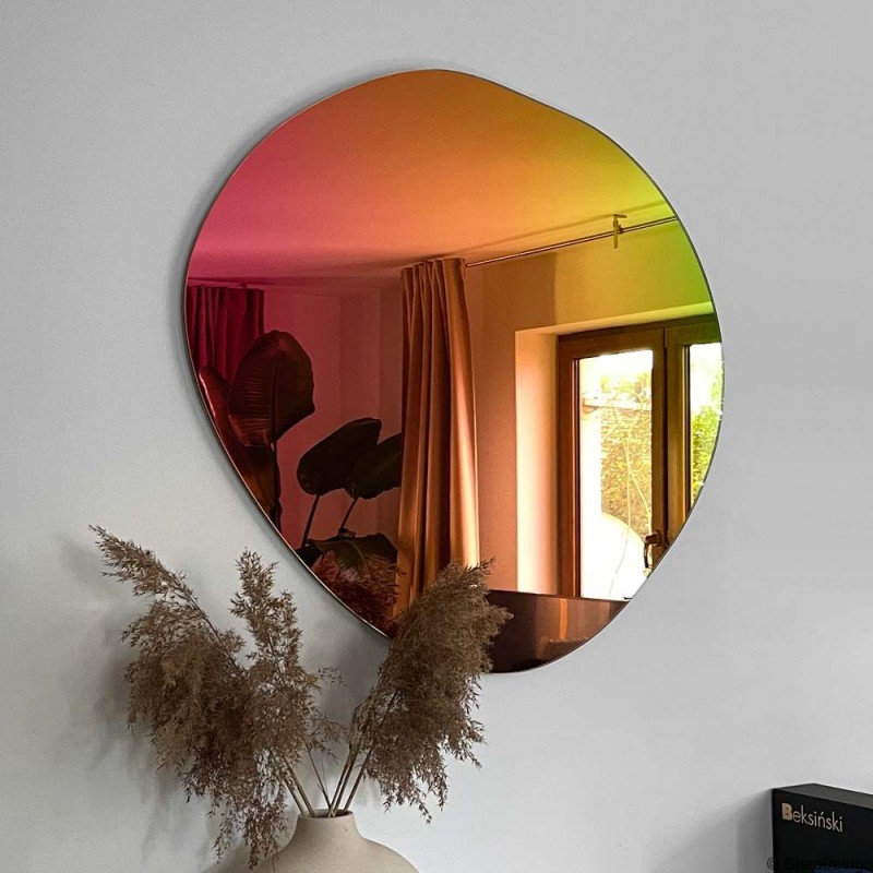 LAPIS RAINBOW tęczowe lustro ozdobne o nieregularnym kształcie