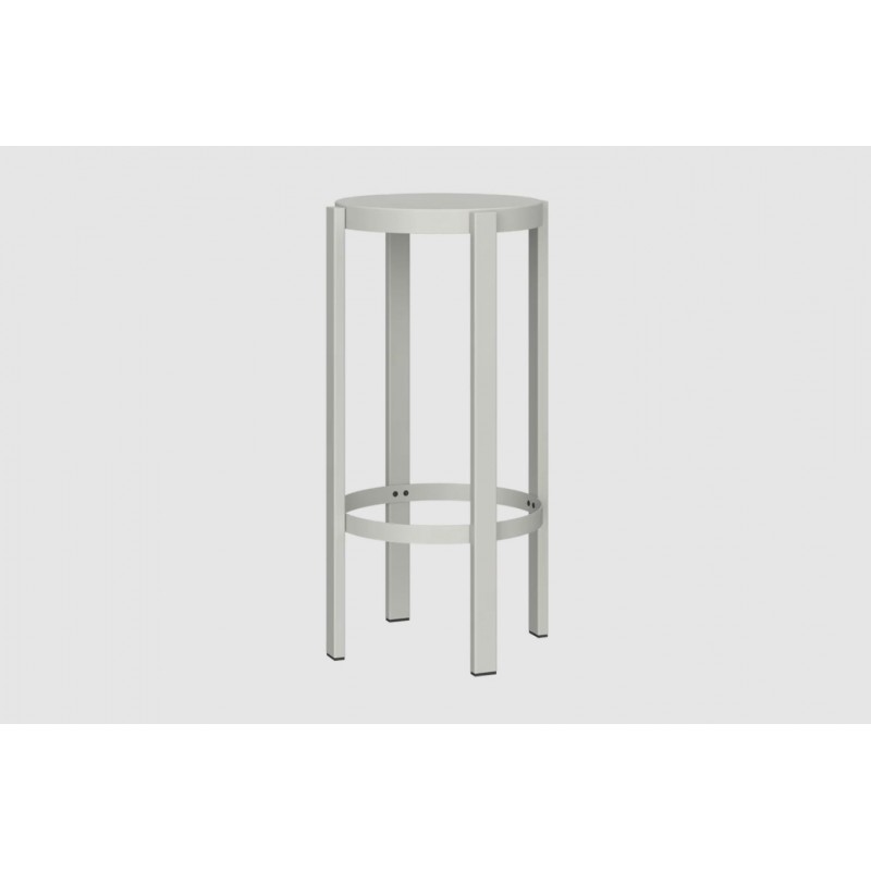 DOON wysoki stołek barowy 75 cm okrągły stalowy w stylu minimalistycznym