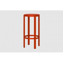 DOON wysoki stołek barowy 75 cm okrągły stalowy w stylu minimalistycznym