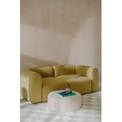 FLOM sofa 2-osobowa tapicerowana w stylu minimalistycznym