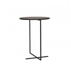 INGO CZARNY okrągły stolik pomocniczy w stylu minimalistycznym