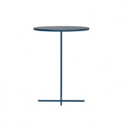 INGO NIEBIESKI okrągły stolik pomocniczy w stylu minimalistycznym