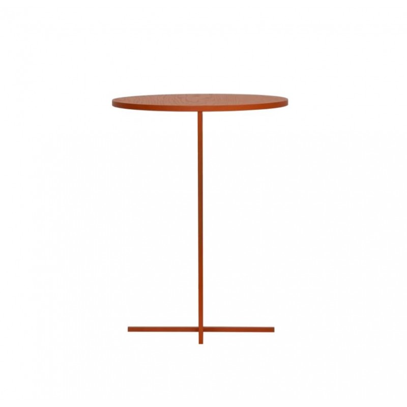 INGO POMARAŃCZOWY okrągły stolik pomocniczy w stylu minimalistycznym