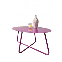 OVAL ogrodowy minimalistyczny stolik kawowy z owalnym blatem
