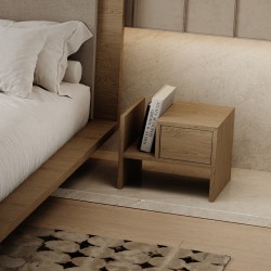 PAU drewniana szafka nocna,...