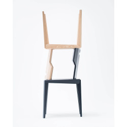 PEGAZ CZARNE krzesło z litego drewna dębowego polski design