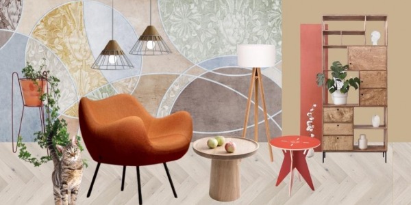 Fotel RM58 tapicerowany - doskonale wpisuje się we wnętrze w stylu skandynawskim